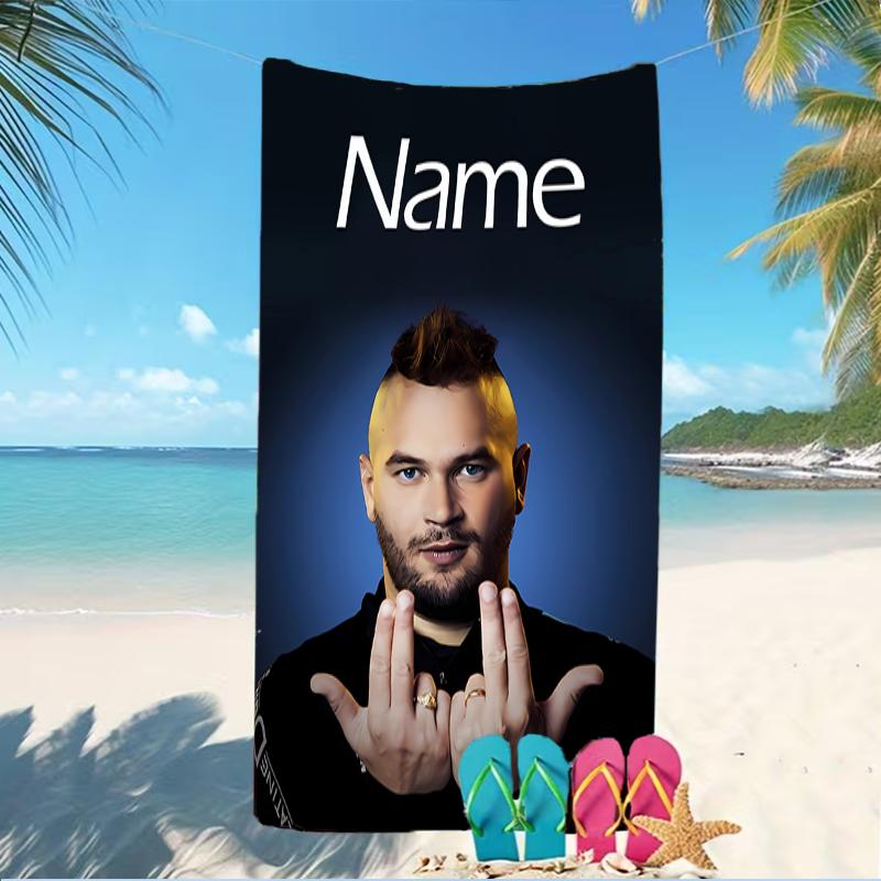 Customizable personalized beach towels Jul rapper themed designs.Suitable for the beach, yoga, sports;ideal as beach accessories