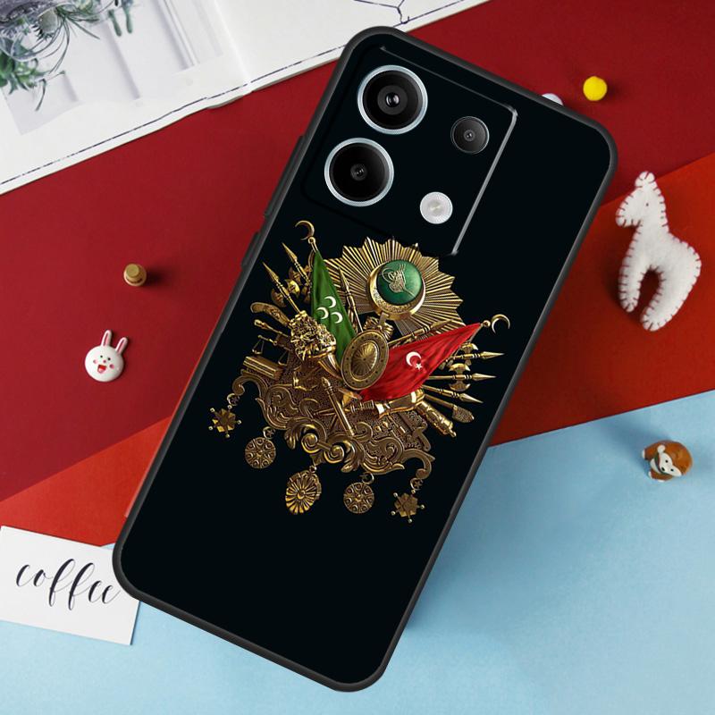 Чехол-кошелек с гербом Османской империи для Xiaomi Redmi Note 14 13 Pro 12 11 10 15 Pro Plus Redmi 15 10C 12C 13C 14C 15C