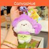 Sunflower Mushroom Pea Hat Dog Plush Keychain Bag Pendant Cartoon Kids Gift
