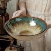 Искусство печных изменений 8-дюймовая неровная керамическая миска Ресторан Ретро рельефная овощная миска Экспортная характерная миска для лапши