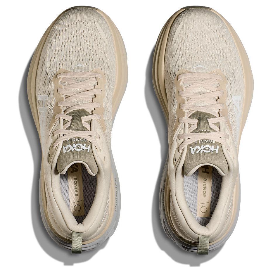 HOKA One One Bondi 8 Удобные Модные Универсальные Нескользящие Прочные Кроссовки для Бега с Низким Верхом Мужские Кроссовки Белый Синий 1127953-OKB