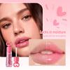 Julystar Heart-Shaped Lip Gloss, High Shine Mirror Finish, Hydrating & Moisturizing Clear Pink Lip Tint, Non-Sticky & Long Lasting Liquid Lipstick