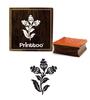 Printtoo деревянный квадратный цветочный узор резиновый штамп ремесло текстиль DIY штампы-2 x 2