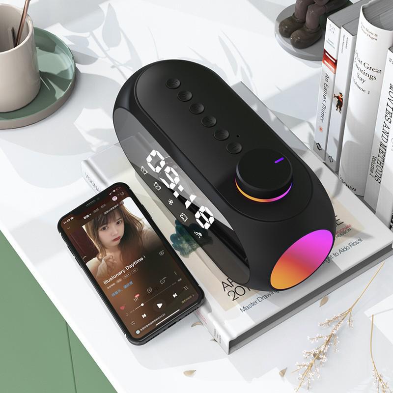 S18 Bluetooth Мини-динамик с ночником, сабвуфером, будильником и настольной функциональностью