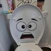Surprised Face Toilet Decal, Funny Toilet Stickers for Bathroom