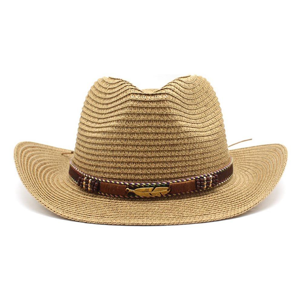 Летняя джазовая шляпа Федора Шляпы Солнцезащитная Соломенная Ковбойская Шляпа Женская Соломенная Кепка Солнечная Шляпа Мужская Ковбойская Шляпа
