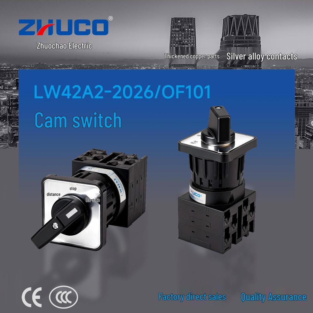 Zhuochao LW42A2-2026/OF101 Dual-Section Tri-Position Single-Hole Universal Cam Switch