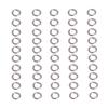 MUQZI Sports Accessory 50Pcs Fishing Solid Stainless Steel Snap Split Ring Lure Tackle Tool Connector
