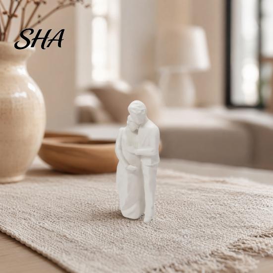 Romantic Home Accent 3D Printed Couple Figurine, Husband And Pregnant Wife Embrace Sculpture, Smooth Edge Figurine Lover Statue for Decor, Gifts