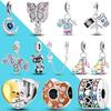 Silver 925 Charms Sister Moon Travel High Heels FitNew Original Bracelet Diy Cross Dog Cat Butterfly Luminous Skating Shoes