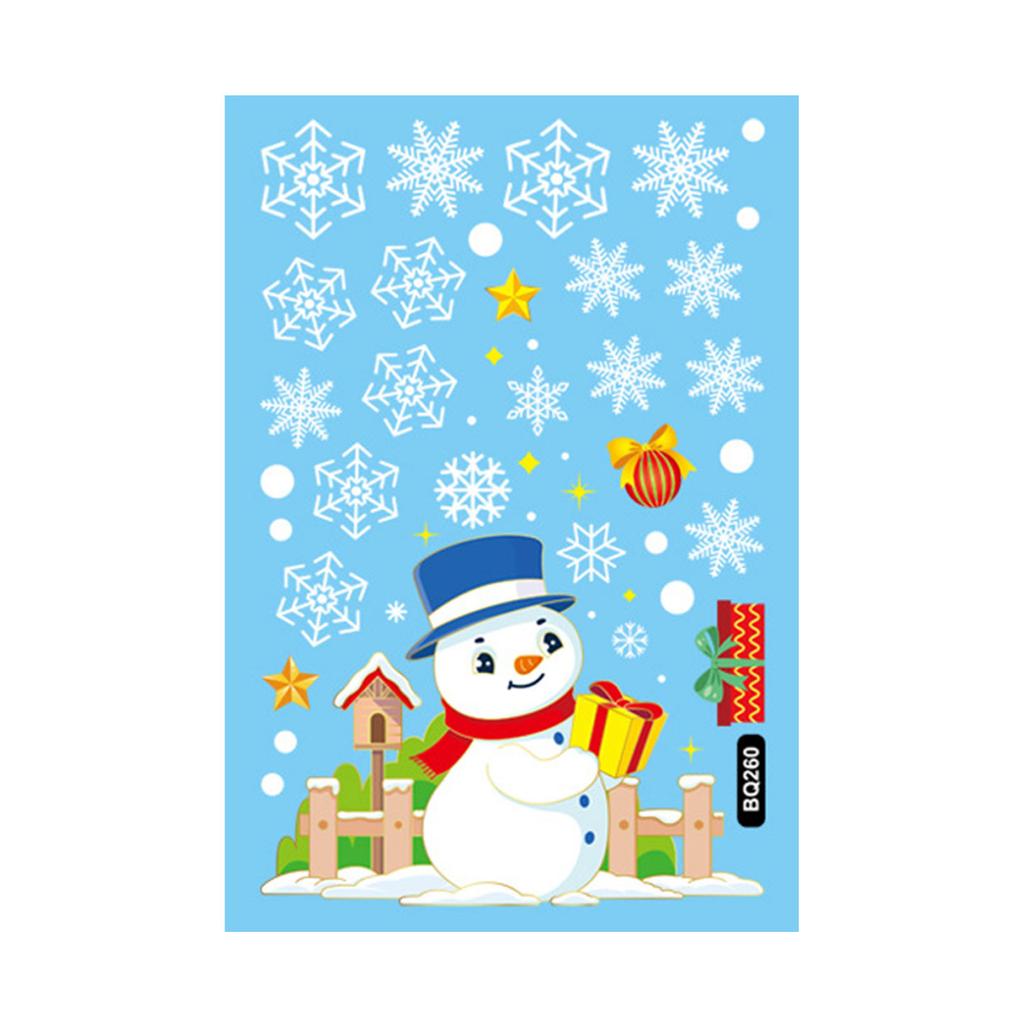 Christmas Window Clings Window Stickers Decor Xmas Snowman Snowflake Window Decor