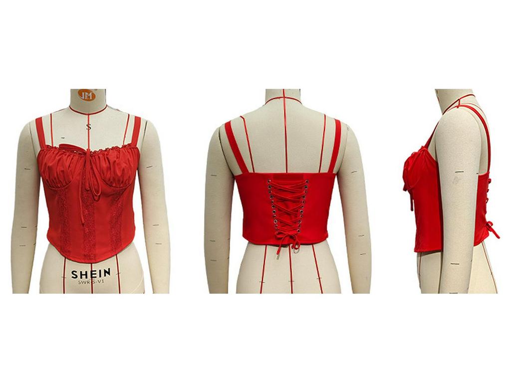 Летний сексуальный кружевной лоскутный топ-слинг на завязках для женщин, 2025