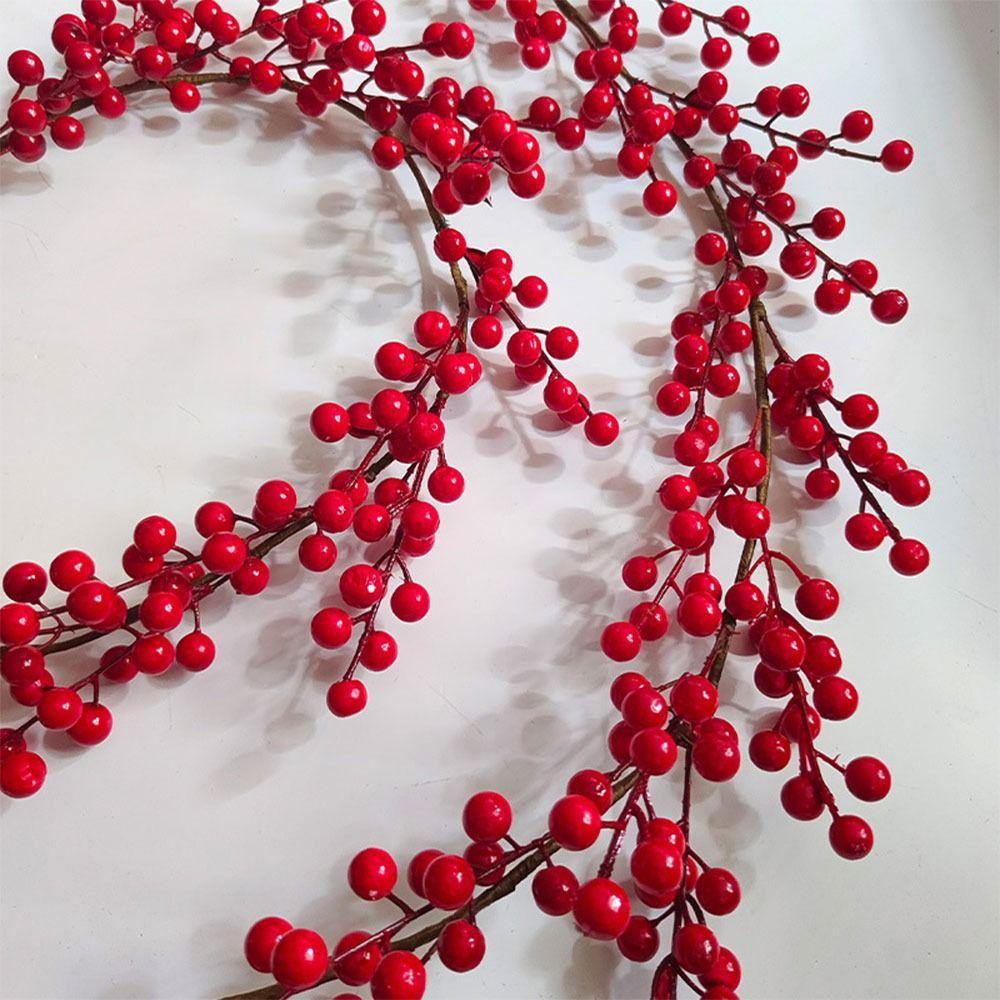 Красная Ягода Красные Ягоды Лоза DIY Аксессуары Искусственные Растения Высококачественный Подвесной Венок Фестиваль