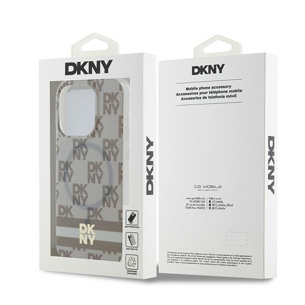 Dkny Dkhmp14Xhcptse Iphone 14 Pro Max6.7 Beżowy/Beige Hardcase Iml Checkered Mono Pattern & Printed Stripes Magsafe