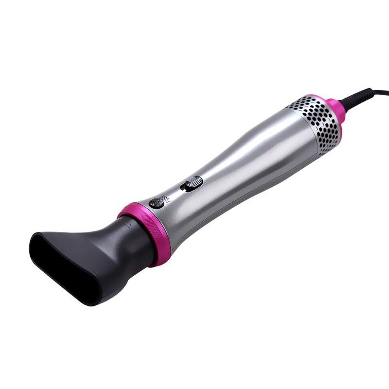 Professional 5 In1 Negative Hair Dryer Brush Curling Iron Straightener Hot Air Brush Comb Styling Tools Air Blower Dryer Air
