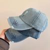 Весна и лето новая потертая и старая джинсовая бейсболка женская модная солнцезащитная кепка для путешествий мужская