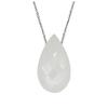 [R3009] - Silver 'Meghan' Silver Moonstone Necklace (rhodium) - 15x8mm