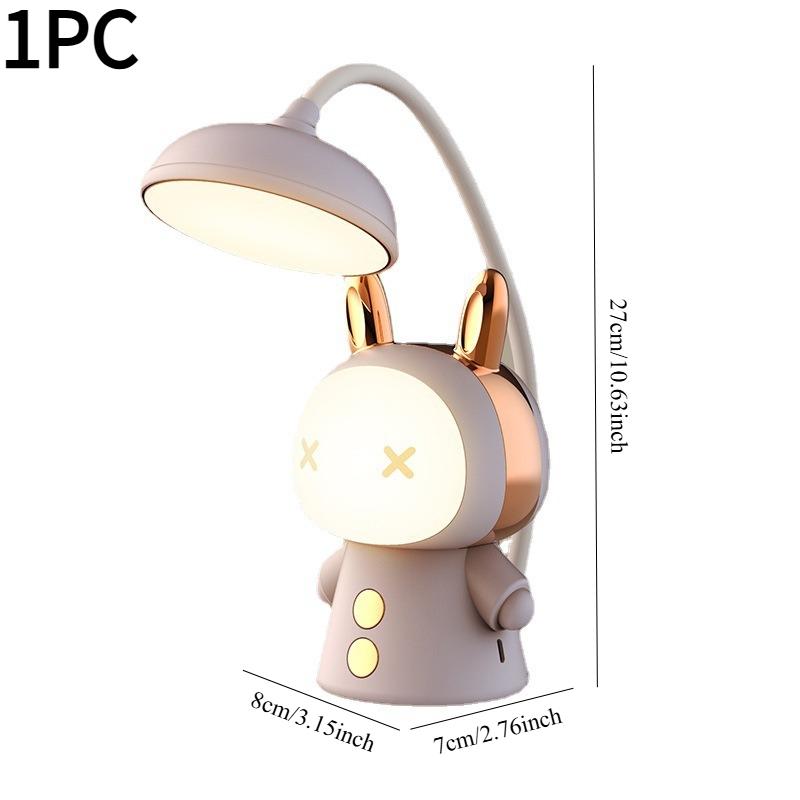 1PC cartoon led desk lamp learning, folding charging eye protection desk lamp, student children's desk lamp night lamp, bedside lamp