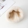 Женская плюшевая вязаная шапка-бини в стиле K-pop для осени/зимы