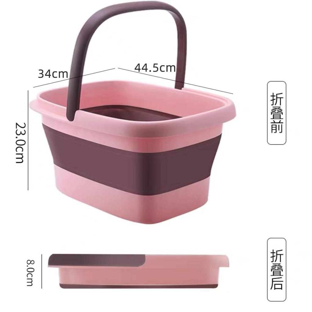 Foldable Foot Bath Tub Deep Large Plastic Foot Soaking Bucket Portable Household Spa Basin Calf High Design Travel Storage