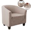 Jacquard Stretch Club Chair Cover Solid Color Plaid Single Sofa Slipcover Nordic Club Tub Chair Cover for Study Bar Counter