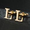 Men's French Shirt Shirt Cuff Links 26 Letters A-Z Cufflinks Gold Color For Men Gift High Quality
