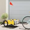 VidaXL Bicycle Trailer Yellow Oxford Fabric and Iron 94169
