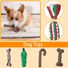Игрушки для собак, Хлопковая веревка, Устойчивые к жеванию, Серия 'Рождество', Игрушки для питомцев, Устойчивые к жеванию, Интерактивные для прорезывания зубов, Игрушки для собак, снимающие скуку.