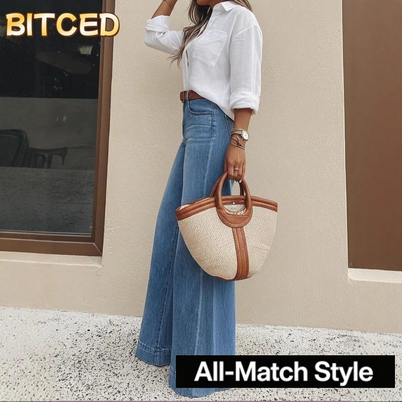 BITCED Женские модные повседневные однотонные брюки и капри с принтом
