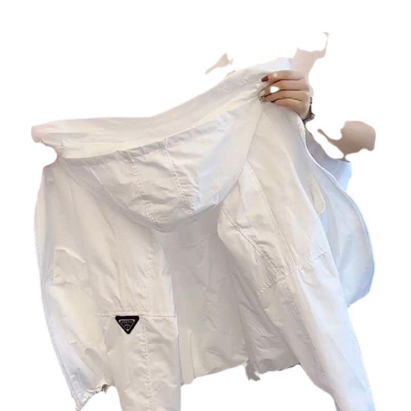 Женская белая короткая ветровка 2023 года: Весна/Осень Европейский повседневный тренд