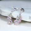 Модные серьги-капли с фианитом для женщин, свадебные серьги серебряного цвета, свадебные украшения, подарок