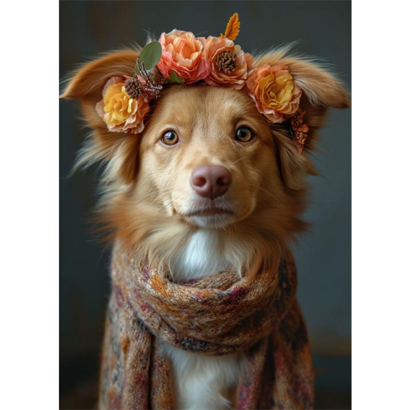 Детские животные кролик коза свинья собака лошадь овца цветок корона холст постеры и принты настенные художественные картины для дома декор детской комнаты