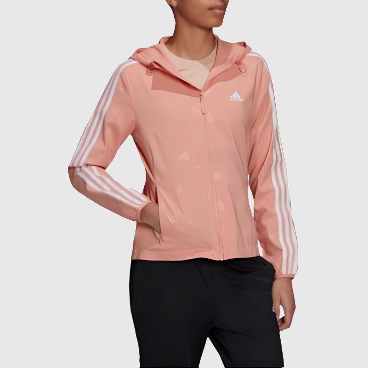 adidas Куртки Женские Розовые С Капюшоном Умеренные Другие HB5095