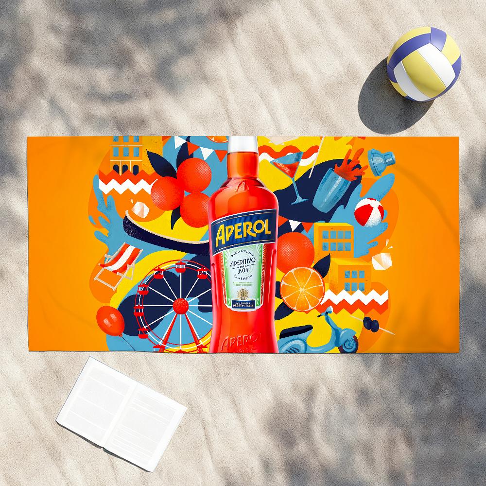 A-Aperol-Spritz Крутое Модное Полотенце Душ Сауна Путешествия Спа Быстросохнущее Аксессуары для Тренажерного Зала Мягкое Большое Пляжное Полотенце