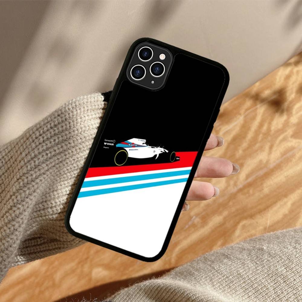 Чехол для телефона M-Martini Racing с горизонтальной полосой из ПК+ТПУ для IPhone 11 12 13 14 15 16 17 Plus Pro Max