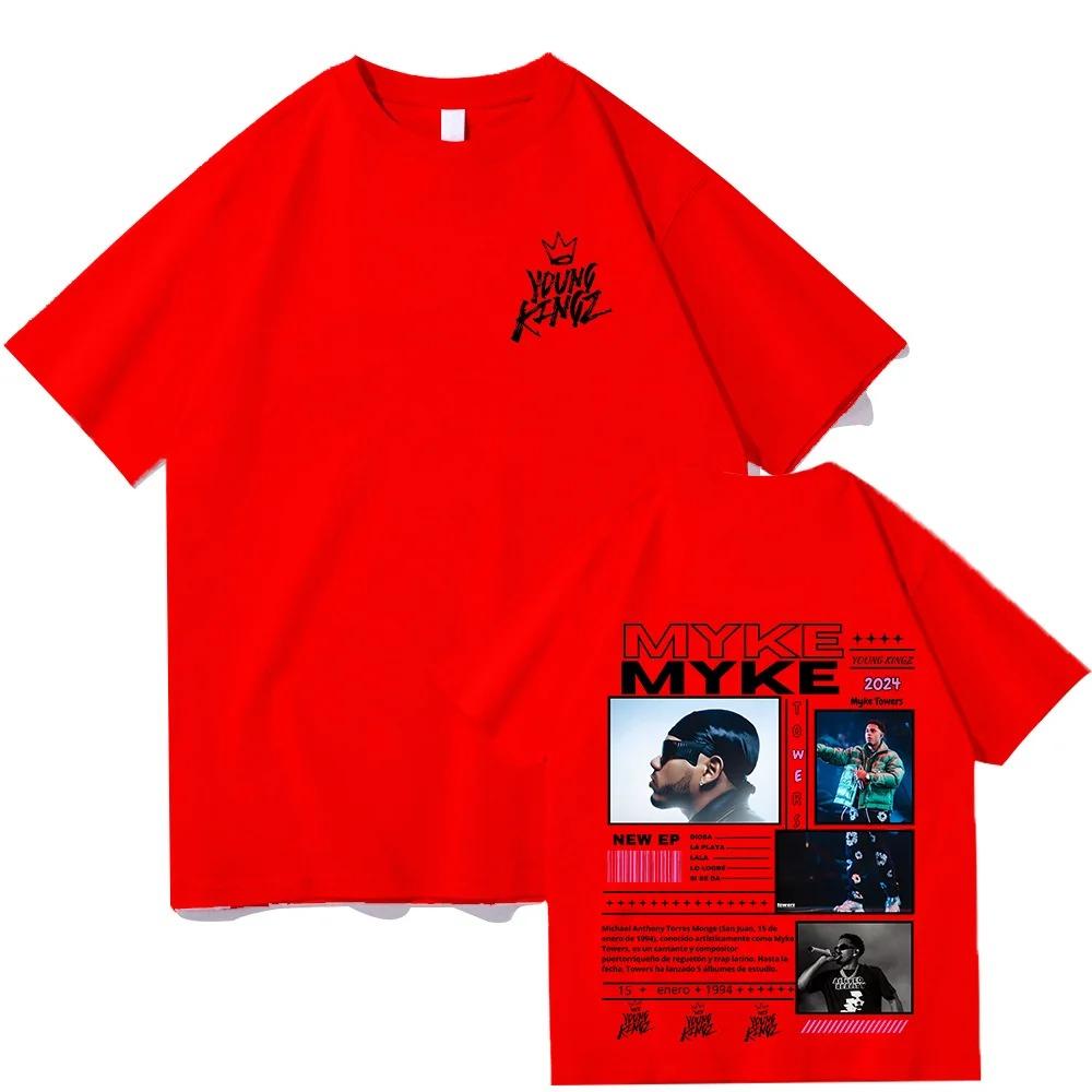 2026 Rapper Myke Towers Graphic Print T-shirts Men Women Fashion Hip Hop Crewneck Tshirt Unisex Casual Oversized Short Sleeve T Shirts