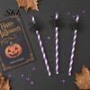 Eco-friendly Drink Straws 10PCS Disposable Paper Straws, with Halloween Theme Decorative Patterns, Odorless Thickened Drinking Striped for Cocktails