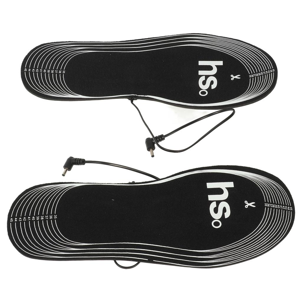 1 пара стелек с подогревом, электрические стельки с питанием от батареи 4,5 В, мягкая термовставка из углеродного волокна для ног