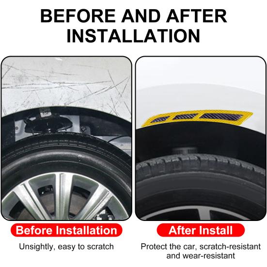 1 Pair Car Anti-collision Warning Fender Protector Adhesive Self Car Fender Wheel Eyebrow Guard Vehicle