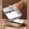 Stainless Steel Square Plate Rectangular Commercial Dish Tray Baking Dish  Kitchen Cooking Tools