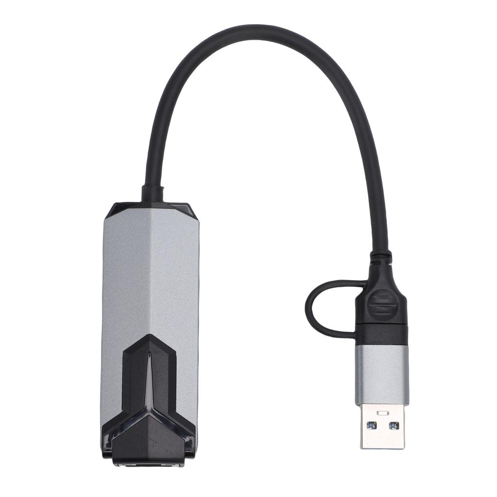 5G Ethernet Adapter Support for Windows 10 11 System High Speed Transfer USB and Type C to RJ45 Network Adapter