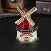Красная эмаль шкатулка для драгоценностей голландская ветряная мельница сувенир для туристов металлическое рукоделие креативное украшение