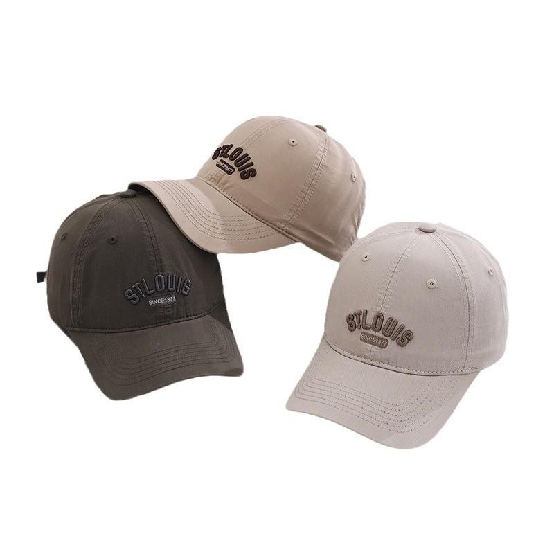 Stlouis Letters Embroidery Duck Cap Outdoor Spring Women Shade Sunscreen Fishing