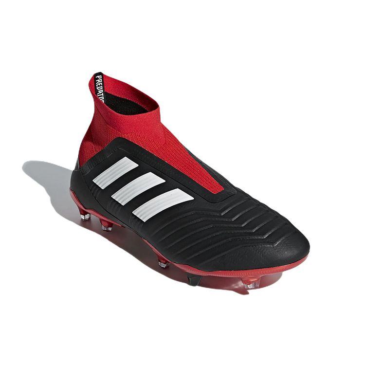 adidas Predator 18+ FG Черный Красный Мужские Бутсы Основной Черный Обувь Белый DB2012