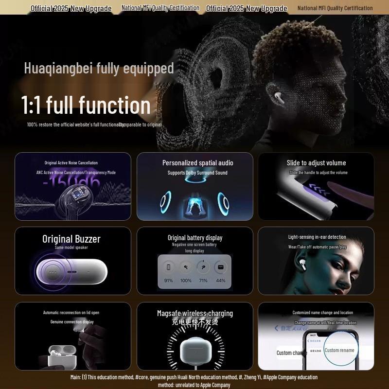2025 Pro3 Bluetooth-наушники с активным шумоподавлением для Apple