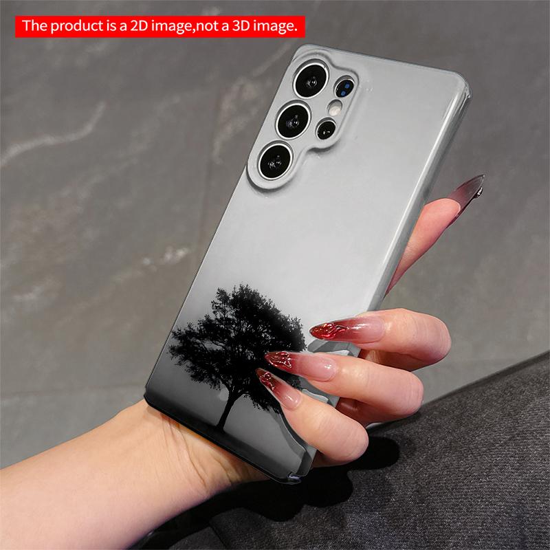 2DFlat Samsung phone case Solitary Tree in Misty Silence Applicable to Galaxy S22 S23 S24 S25ULTRA S26 A12 A13 A14 A15 A16