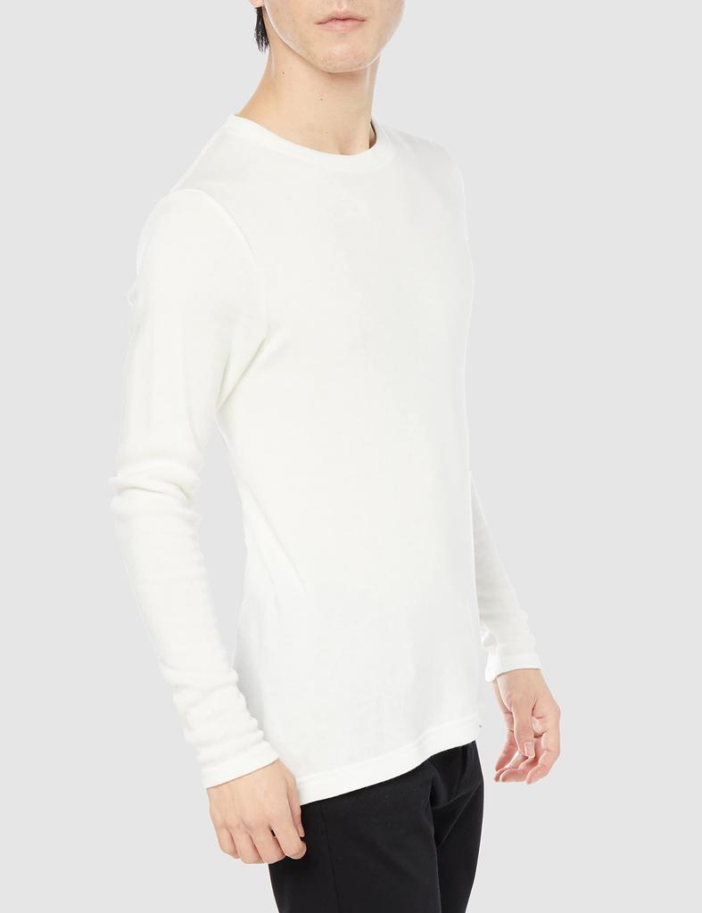 [Haines] Длинная футболка, теплая внутренняя одежда, одежда для холодной погоды, флисовый материал, плотная внутренняя рубашка, длинный рукав, теплая, с начесом, круглый вырез, теплая футболка