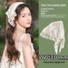 Free Shipping Women's French Pastoral Lace Plaid Triangle Scarf & Headband