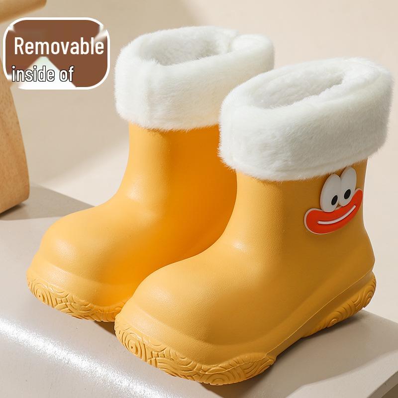 Детские непромокаемые сапоги Dopamine для мальчиков и девочек - Нескользящие, с подкладкой из ЭВА-флиса, Съемные, для детского сада и школы