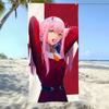 Аниме Z-Zero Two D-Darling In The F-Franxx Полотенце Мягкое Бассейн Подарок Для Путешествий Спортзал Душ Кемпинг Быстросохнущее Спортивное Большое Пляжное Полотенце